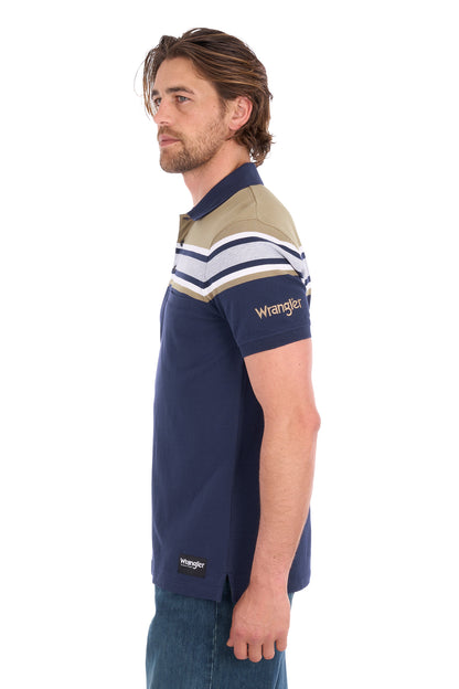 Wrangler Mens Tyrone 1 Pocket Short Sleeve Polo