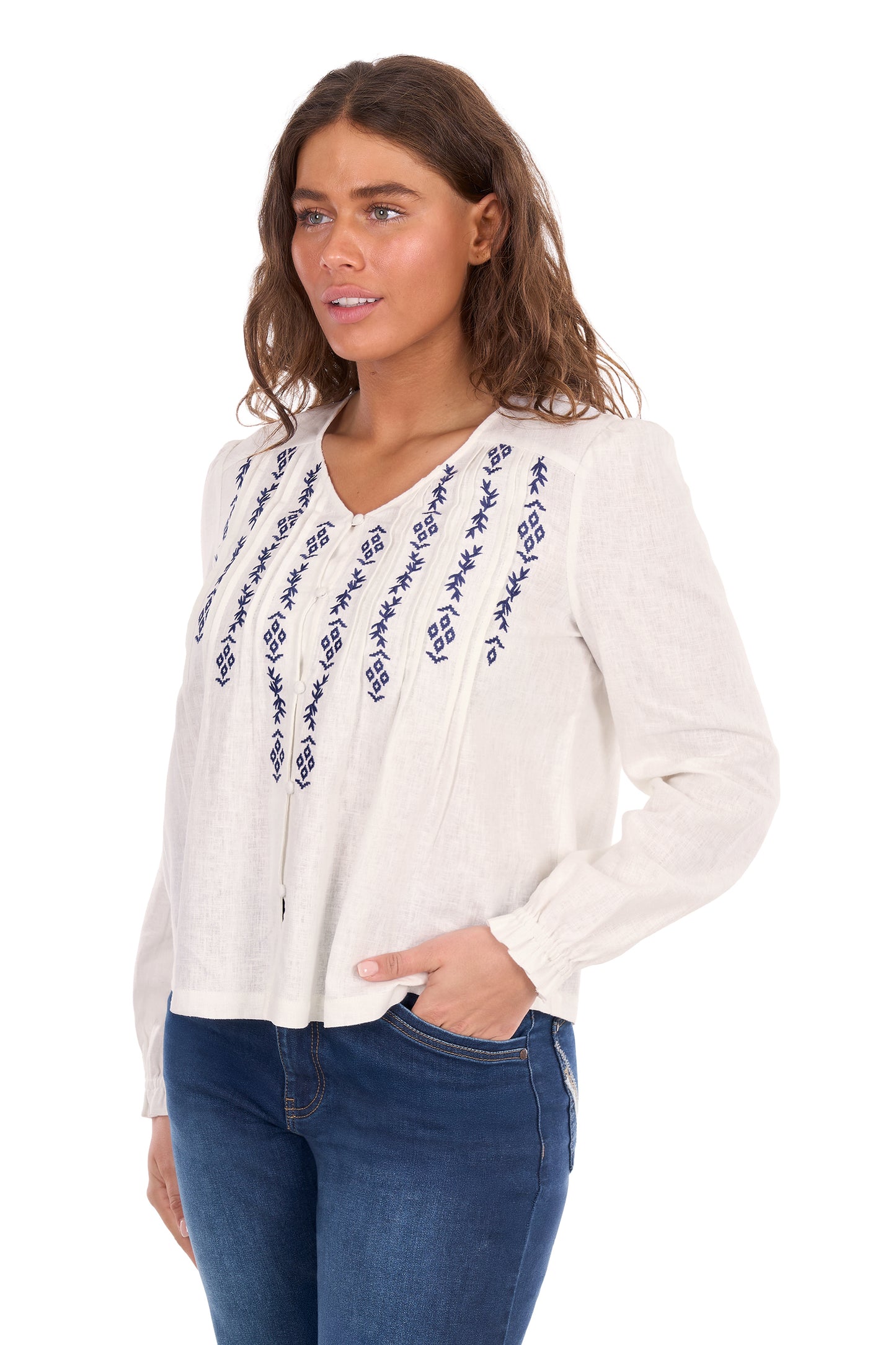 Wrangler Womens Ava Long Sleeve Blouse