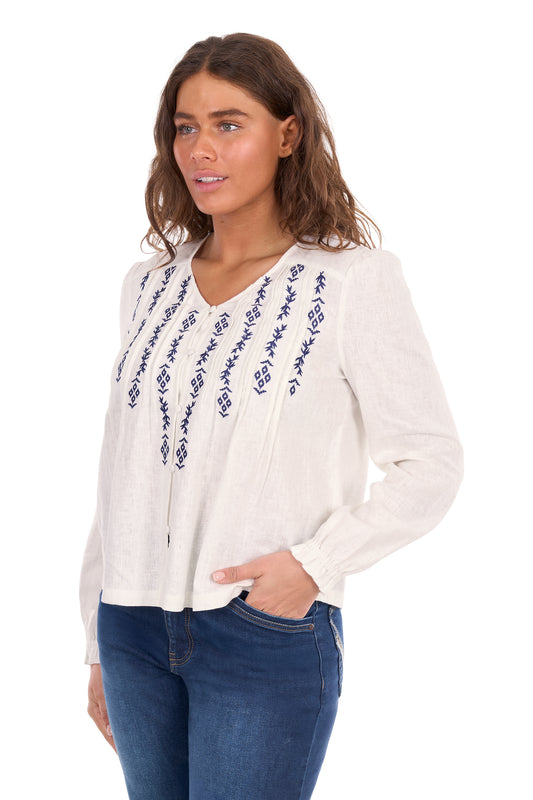 Wrangler Womens Ava Long Sleeve Blouse