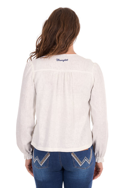 Wrangler Womens Ava Long Sleeve Blouse