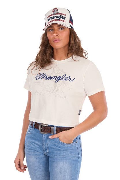 Wrangler Womens Cindy Crop Short Sleeve Tee