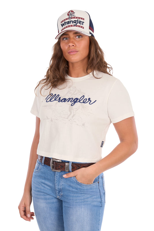 Wrangler Womens Cindy Crop Short Sleeve Tee