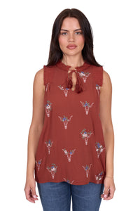 Wrangler Womens Krissy Short Sleeve Blouse