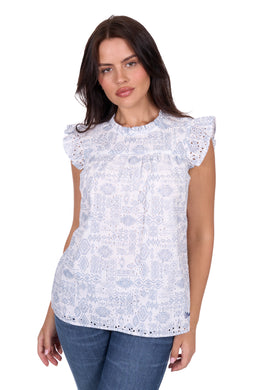 Wrangler Womens Harlow Short Sleeve Blouse