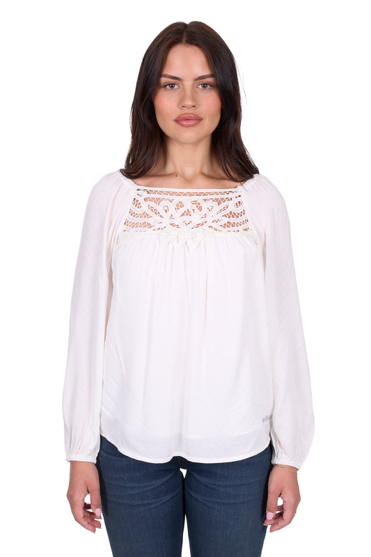 Wrangler Womens Daria Long Sleeve Blouse