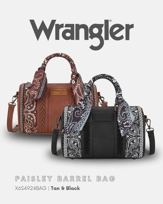Wrangler Paisley Barrel Bag