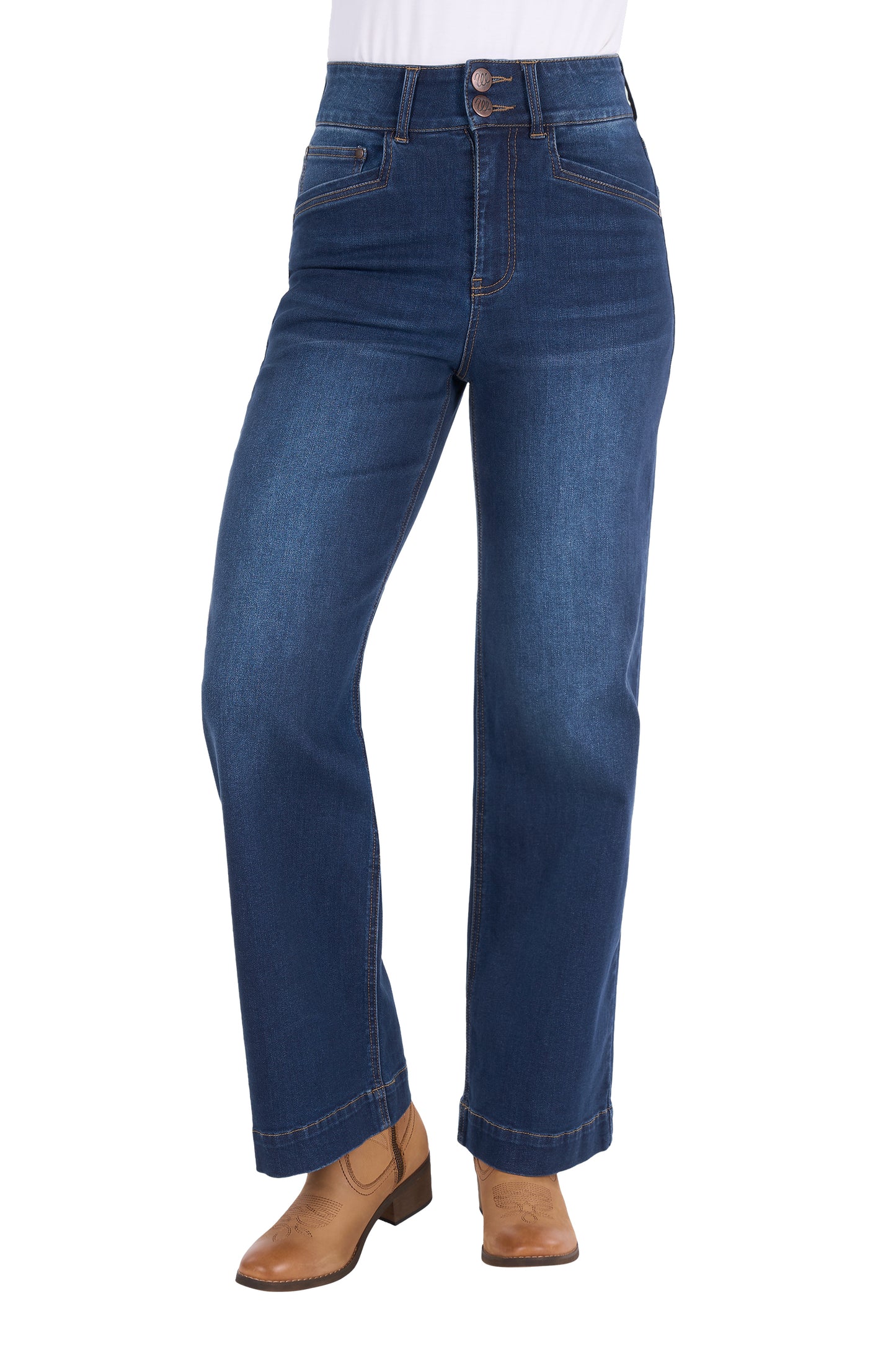 Wrangler Womens Chloe Hi Rise Jeans 34 Inch Leg