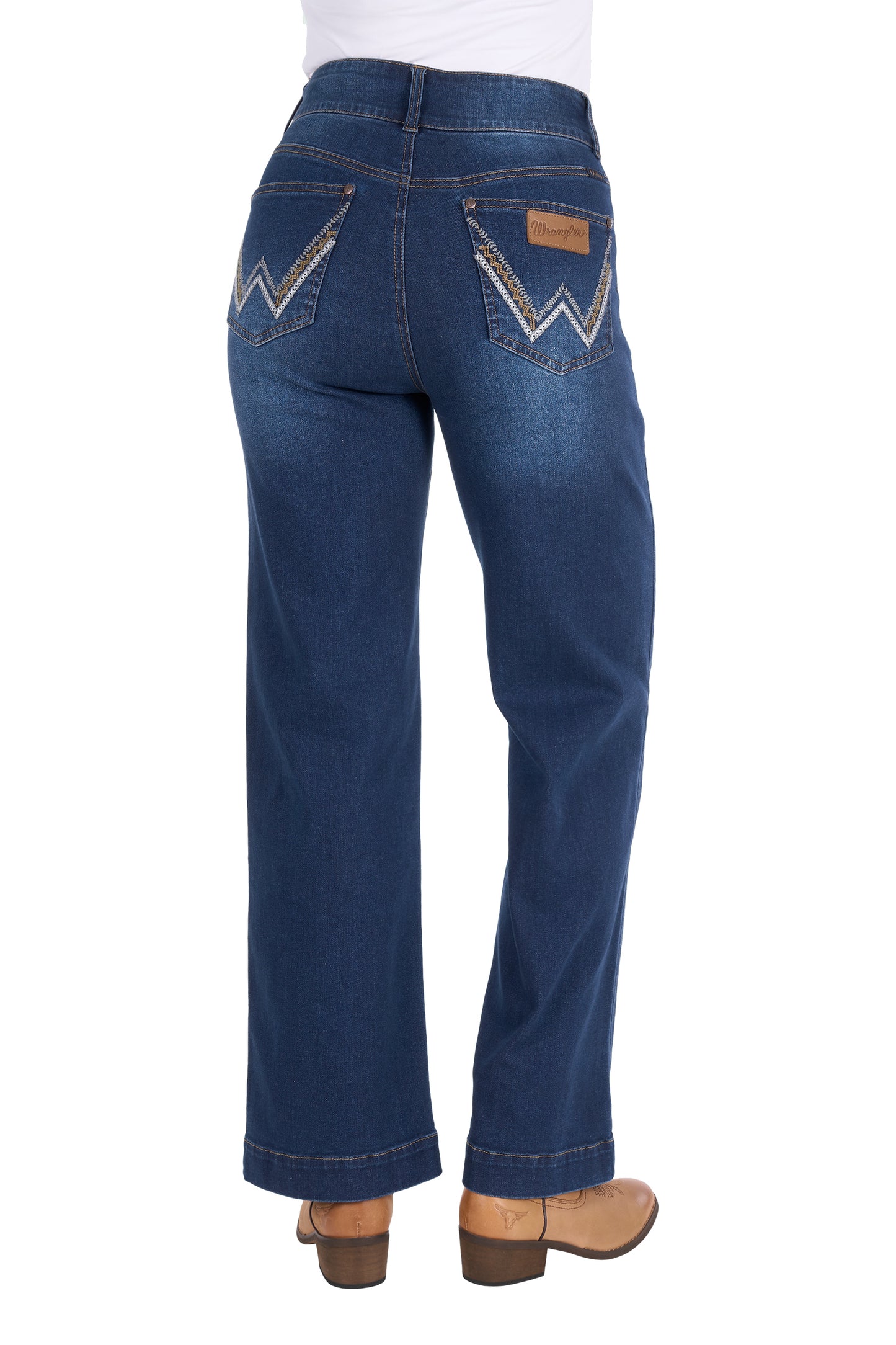 Wrangler Womens Chloe Hi Rise Jeans 34 Inch Leg