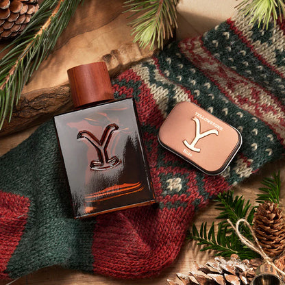 Tru Western Mens Yellowstone Ride Gift Set for Him - Ride Cologne & Solid Cologne
