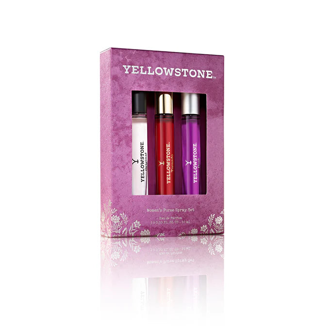Tru Western Womens Purse Spray Set - Yellowstone Original, Tornado & Dusk - 3 x 10ml