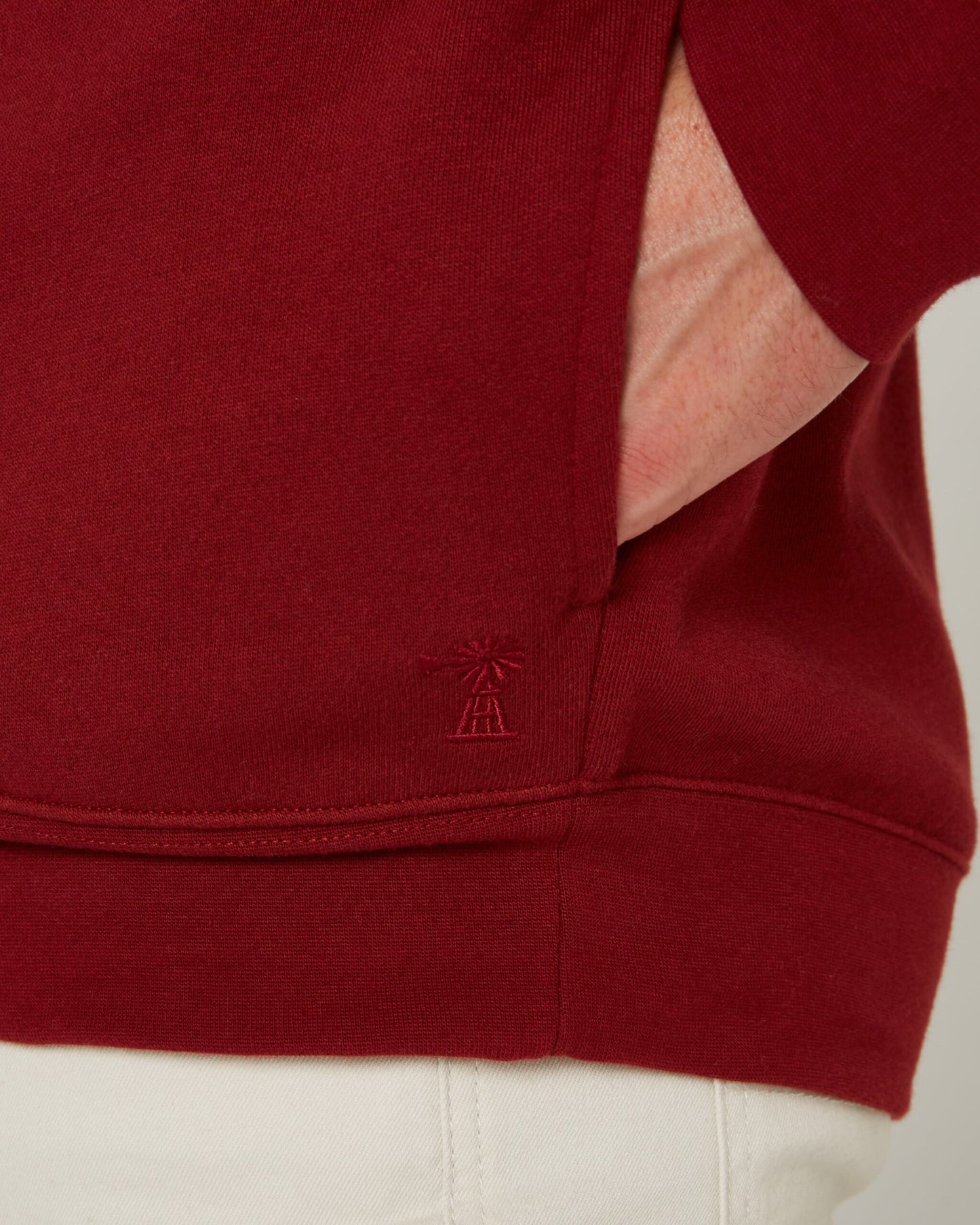 Pilbara Mens Zipper Closed Front Fleece Pullover Jumper