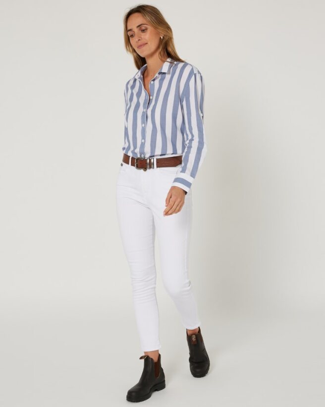 Pilbara Womens Jacquelin Classic Cotton Long Sleeve Shirt