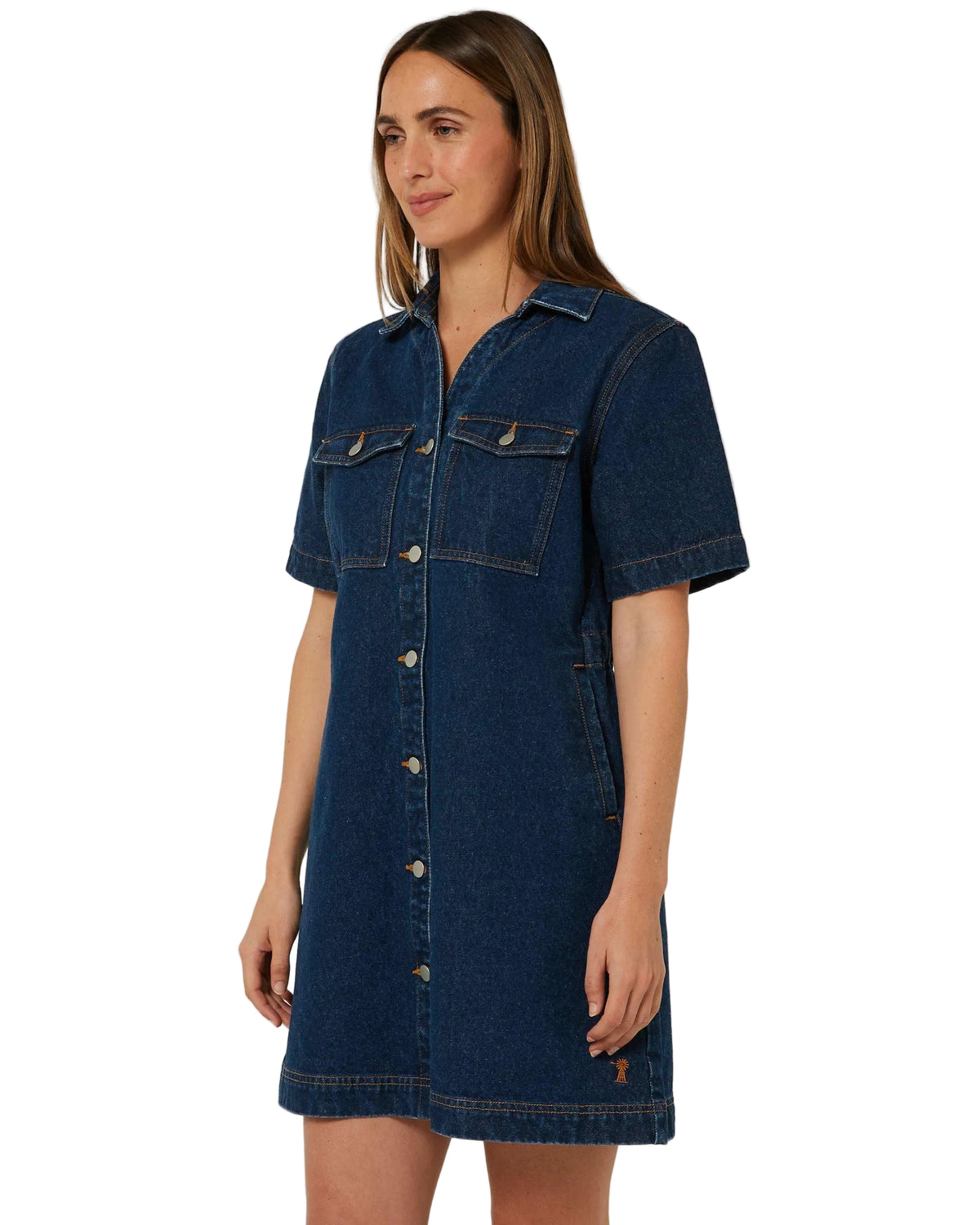 Pilbara Womens Josie Short Sleeve Denim Dress