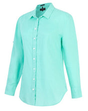 Load image into Gallery viewer, Pilbara Womens Florence Classic Linen Swiss Tab Long Sleeve Shirt