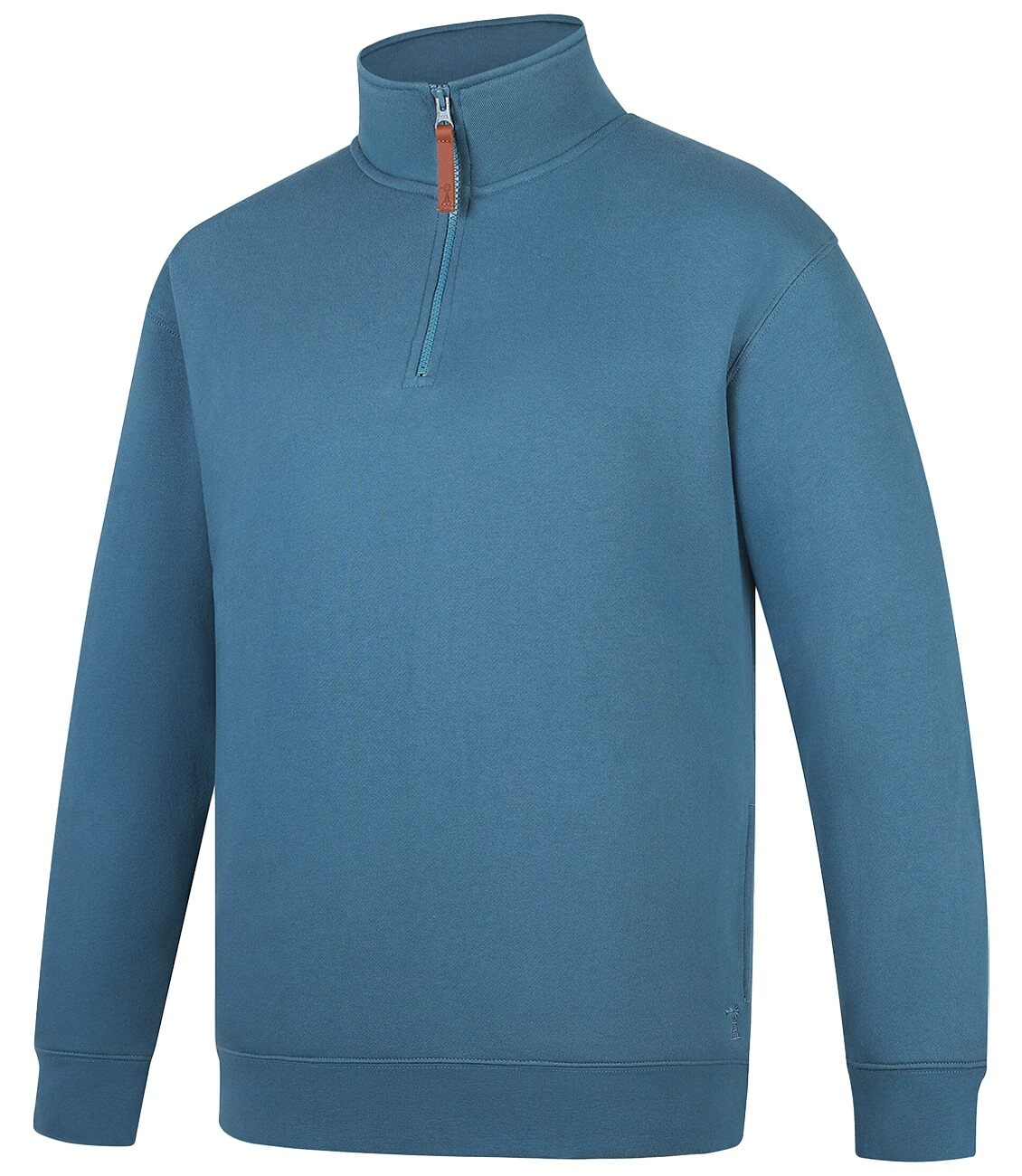 Pilbara Mens Zipper Closed Front Fleece Pullover Jumper