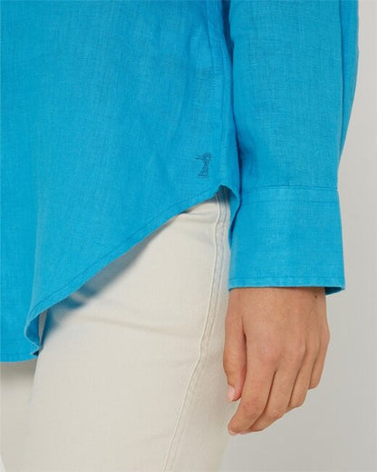 Pilbara Womens Florence Classic Linen Swiss Tab Long Sleeve Shirt