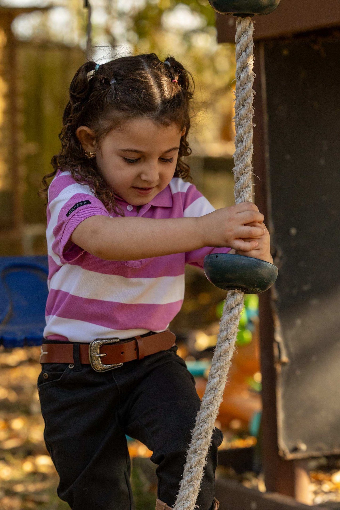 Pilbara Childrens Yarn Dyed Striped Polo