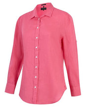 Load image into Gallery viewer, Pilbara Womens Florence Classic Linen Swiss Tab Long Sleeve Shirt