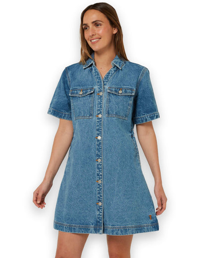 Pilbara Womens Josie Short Sleeve Denim Dress