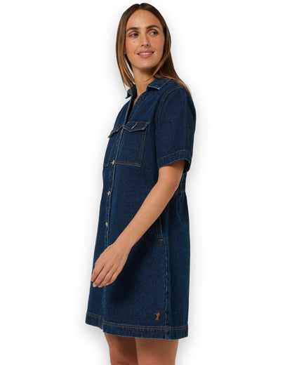 Pilbara Womens Josie Short Sleeve Denim Dress