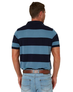 Pilbara Mens Yarn Dyed Striped Pocket Polo