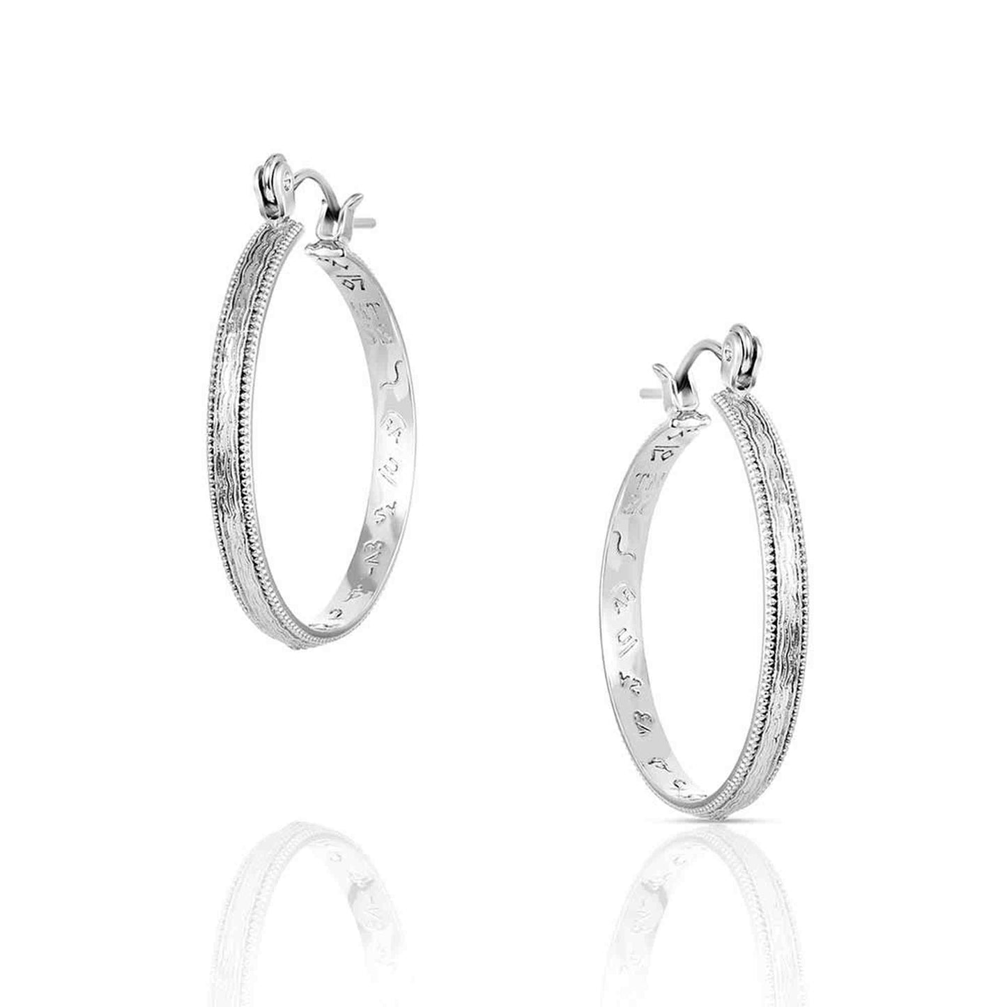 Montana Silversmiths Rustic Serenity Hoop Earrings