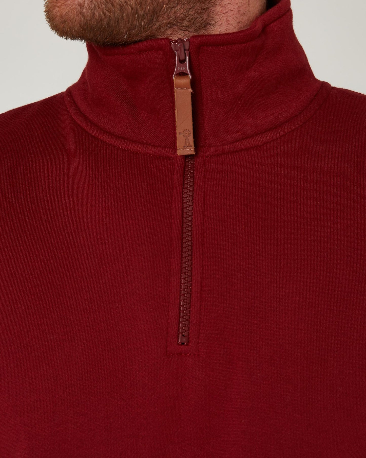 Pilbara Mens Zipper Closed Front Fleece Pullover Jumper