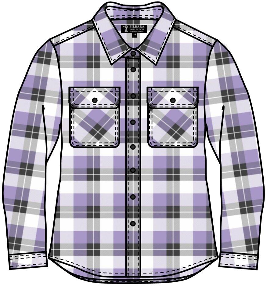Pilbara Womens Flannelette Shirt Open Front