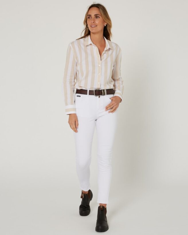 Pilbara Womens Jacquelin Classic Cotton Long Sleeve Shirt