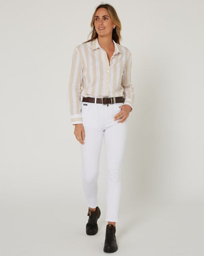 Pilbara Womens Jacquelin Classic Cotton Long Sleeve Shirt