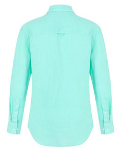 Pilbara Womens Florence Classic Linen Swiss Tab Long Sleeve Shirt