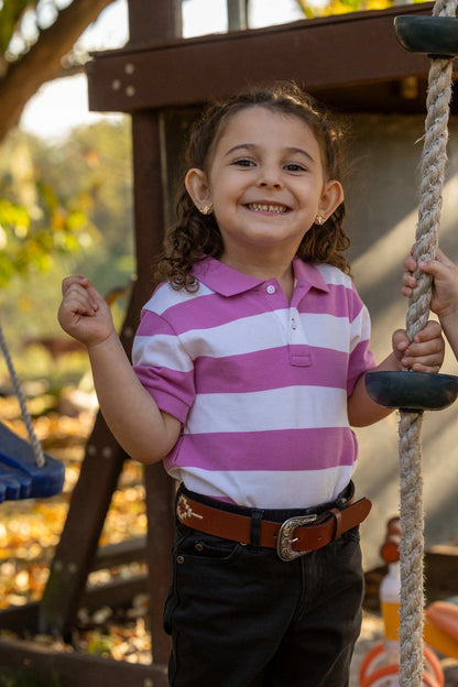 Pilbara Childrens Yarn Dyed Striped Polo