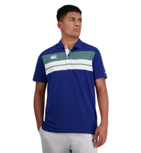 MENS CANTERBURY CHEST STRIPE SS POLO