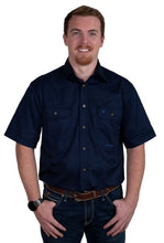 Load image into Gallery viewer, Just Country Mens Eddie Short Sleeve Full Button Workshirt