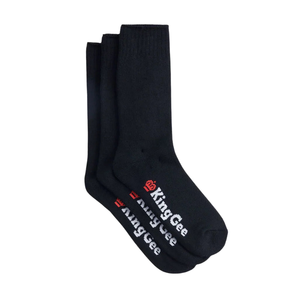 KingGee Mens Bamboo 3-Pack Work Socks