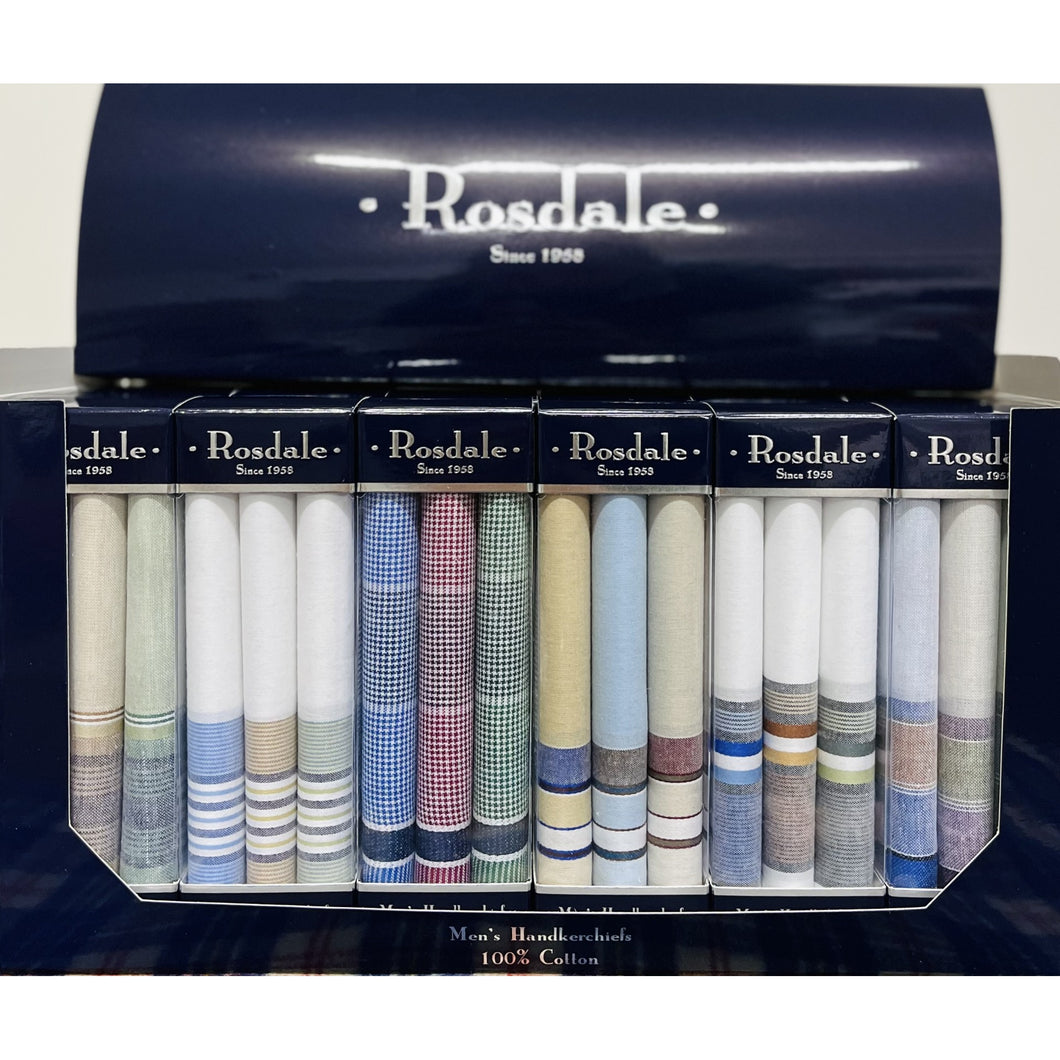 Rosdale Mens 3 Pack Handkerchiefs