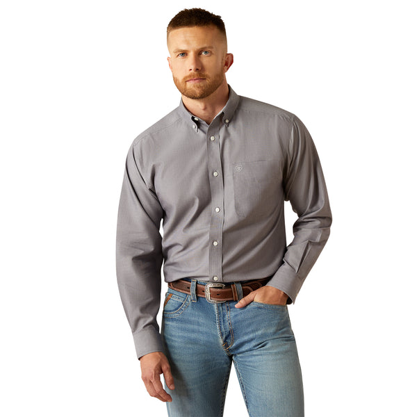 Ariat Mens Wrinkle Free Solid Long Sleeve Shirt