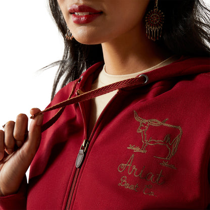Ariat Womens Stitched Full Zip Hoodie