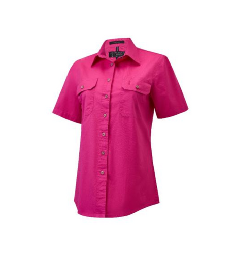 Womens Pilbara Open Front Short Sleeve Shirt