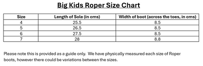 Roper Big Kids James Tan Leather Western Boots