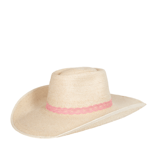 Sunbody Hats Reata 3 Standard Palm 4.5" Brim - Wild Rose Lace Band