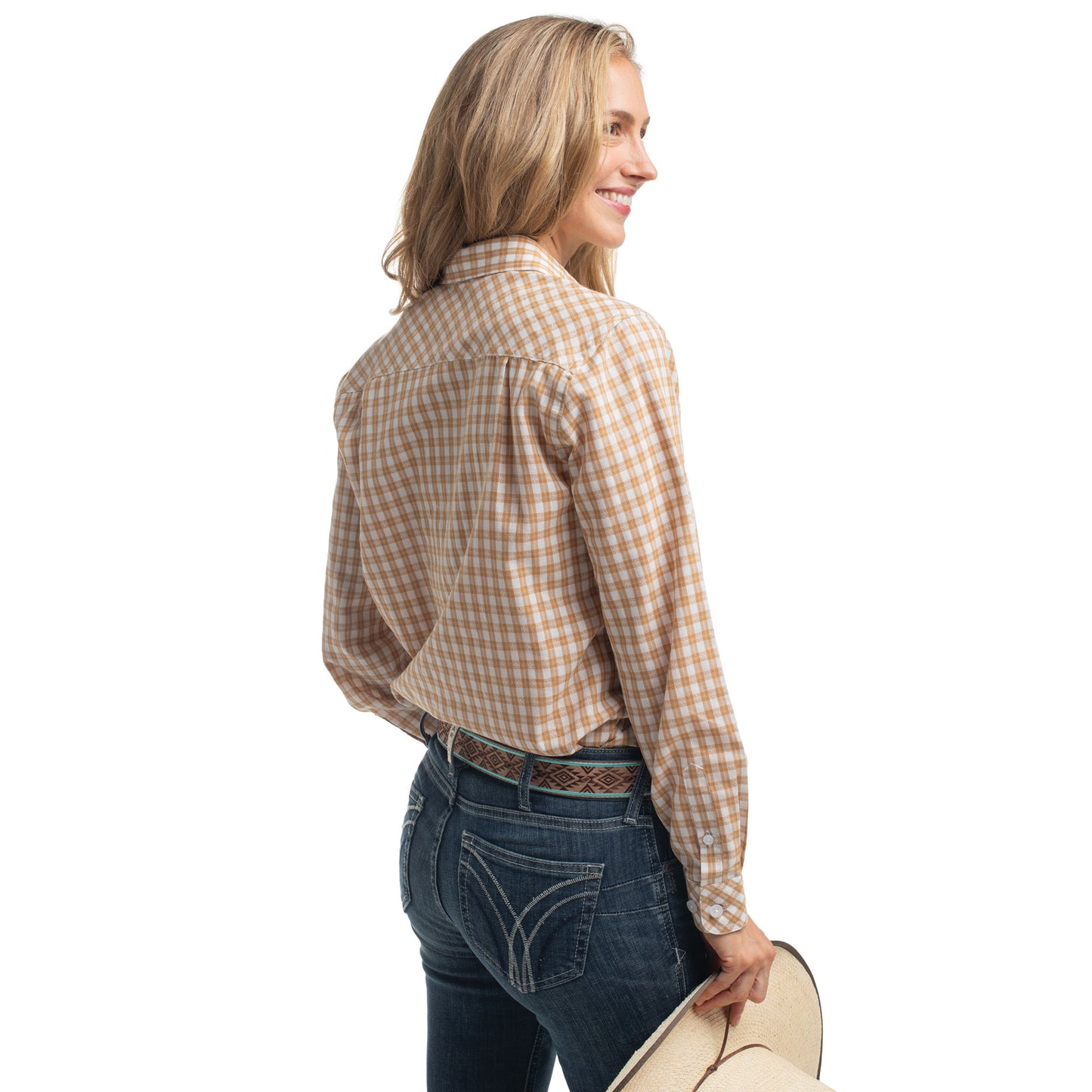 Just Country Womens Abbey Full Button Print Workshirt