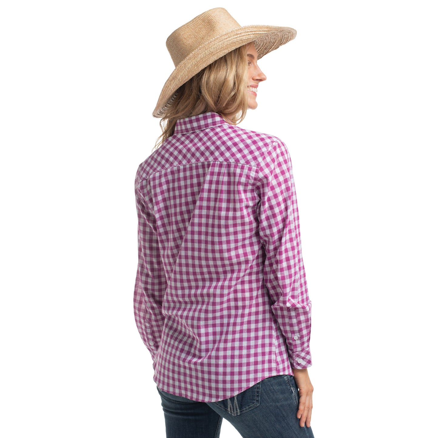 Just Country Womens Abbey Full Button Print Workshirt