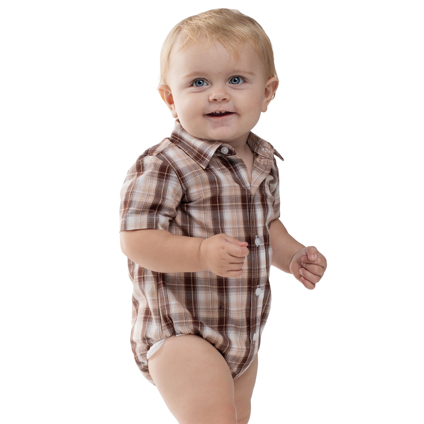 Just Country Infants Frankie Short Sleeve Full Button Jumpsuit