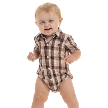 Just Country Infants Frankie Short Sleeve Full Button Jumpsuit