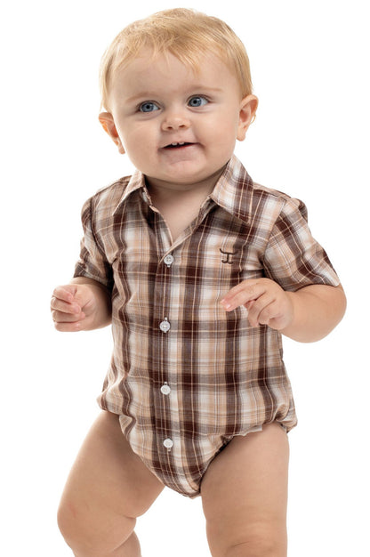Just Country Infants Frankie Short Sleeve Full Button Jumpsuit