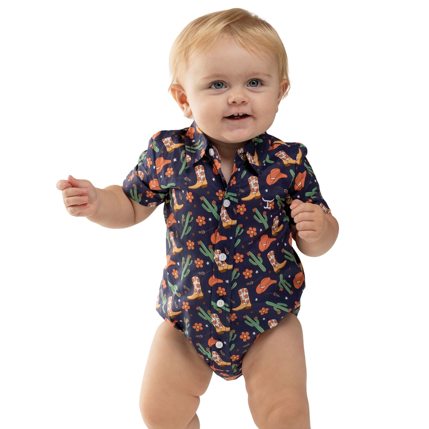 Just Country Infants Frankie Short Sleeve Full Button Jumpsuit