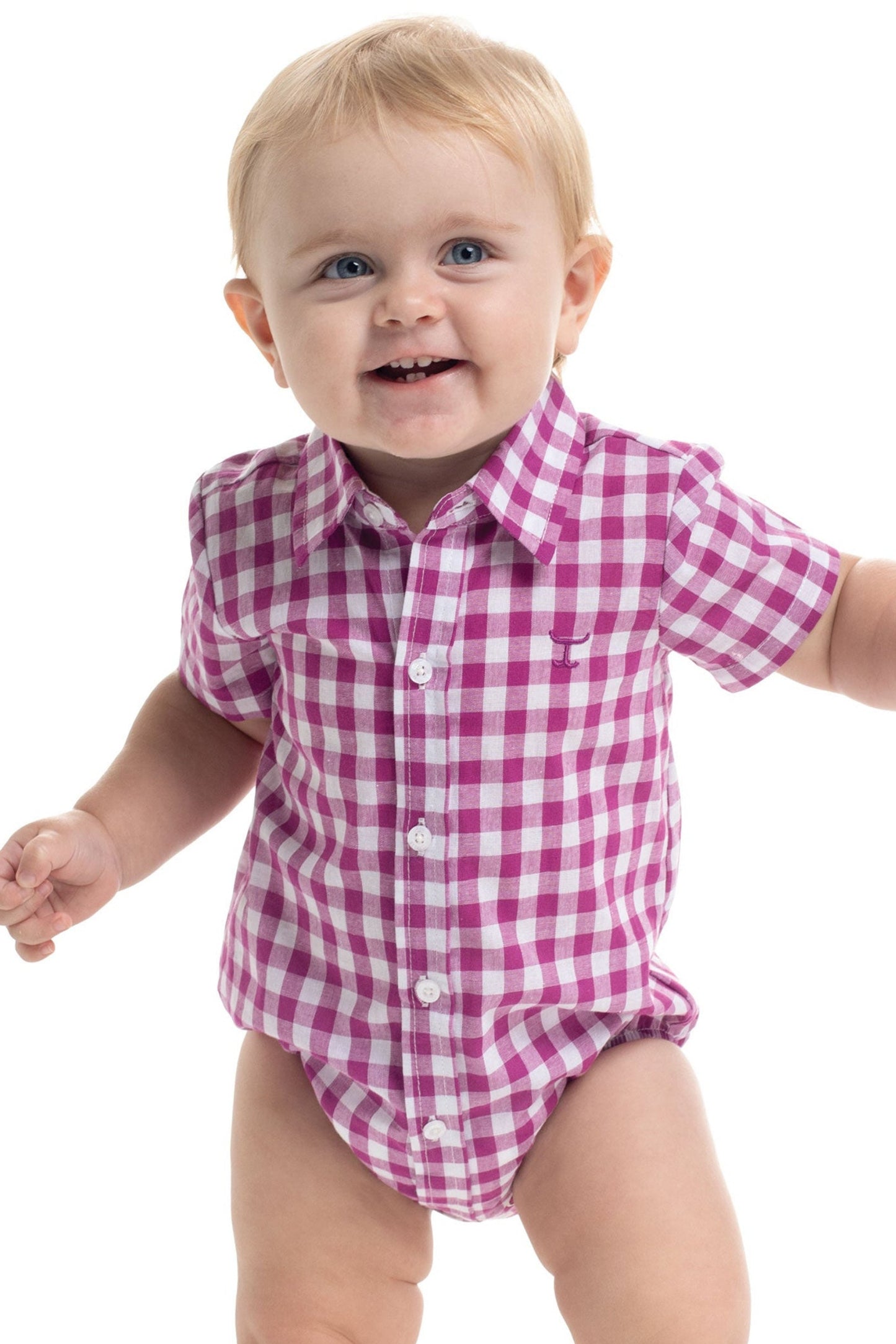 Just Country Infants Frankie Short Sleeve Full Button Jumpsuit