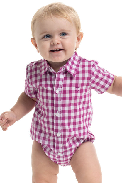 Just Country Infants Frankie Short Sleeve Full Button Jumpsuit