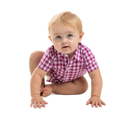Just Country Infants Frankie Short Sleeve Full Button Jumpsuit